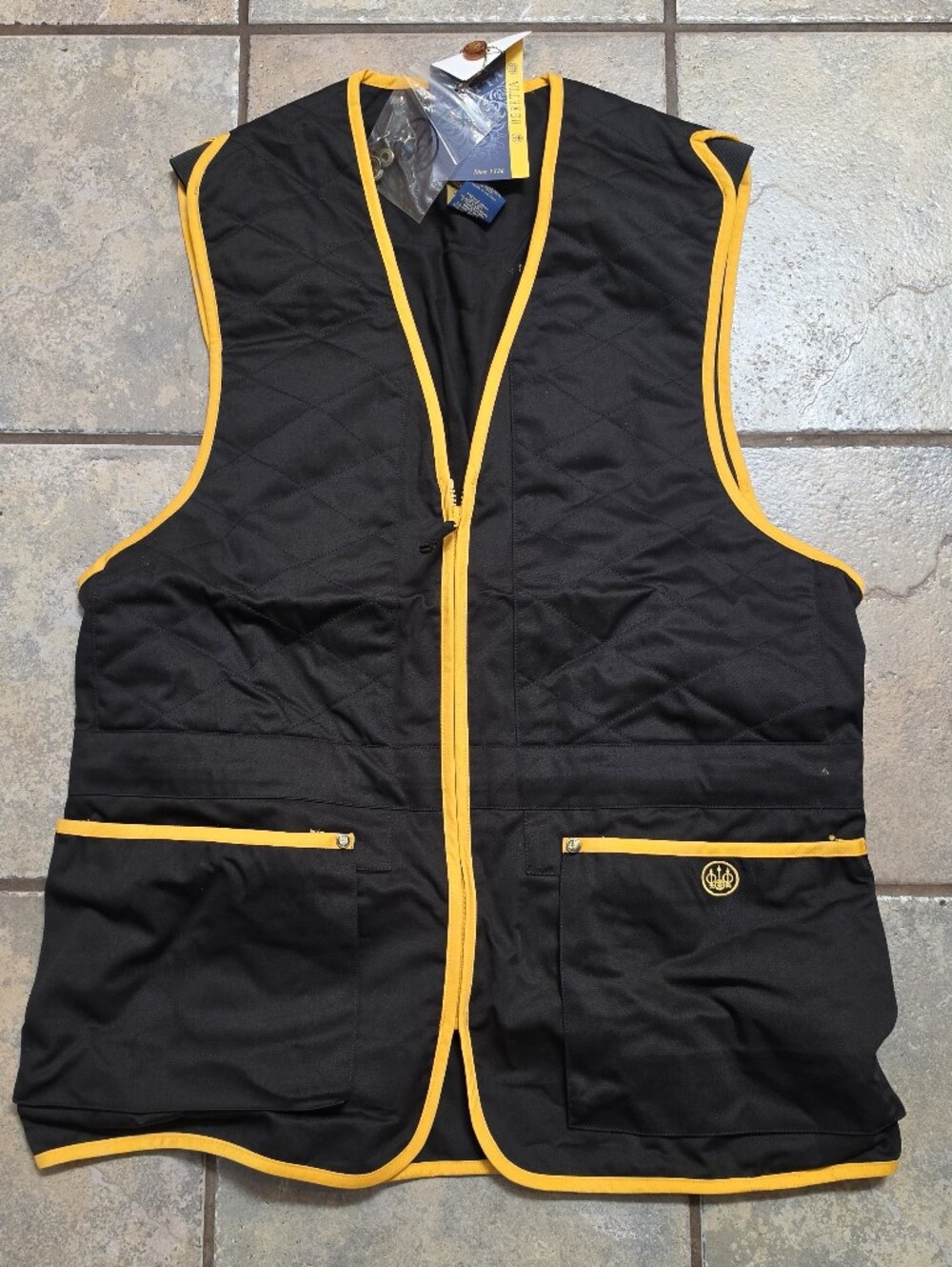 Beretta Trap Cotton Shooting Vest Black NWT Size 3XL
